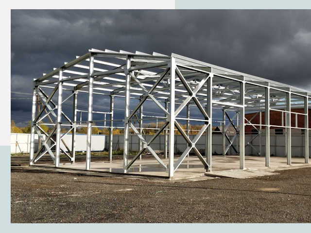 Двускатные ангары в Георгиевск от 618 руб. за квадрат